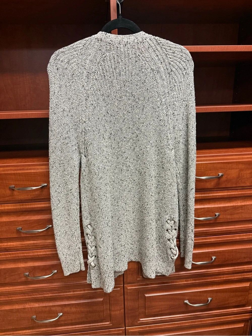 American Eagle Gray & Black Cardigan Sweater